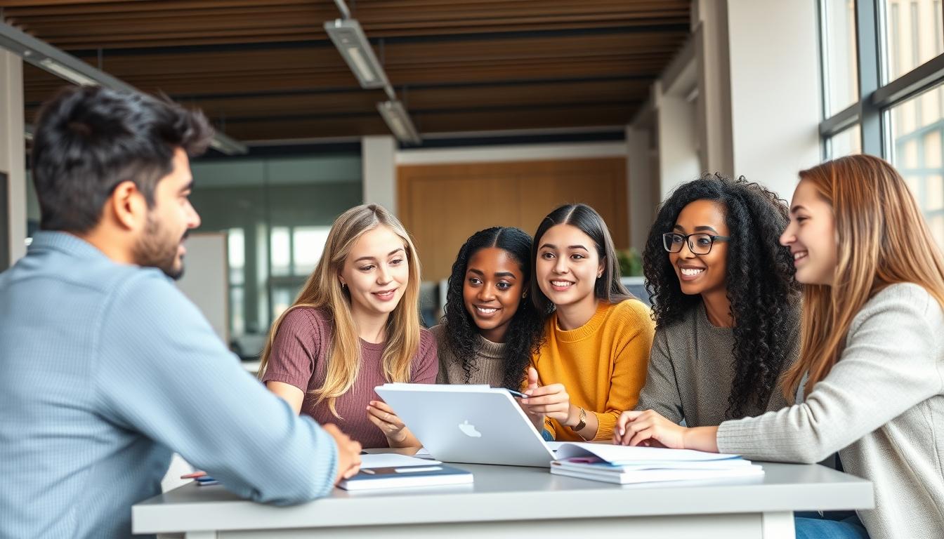 Student developing practical and academic skills