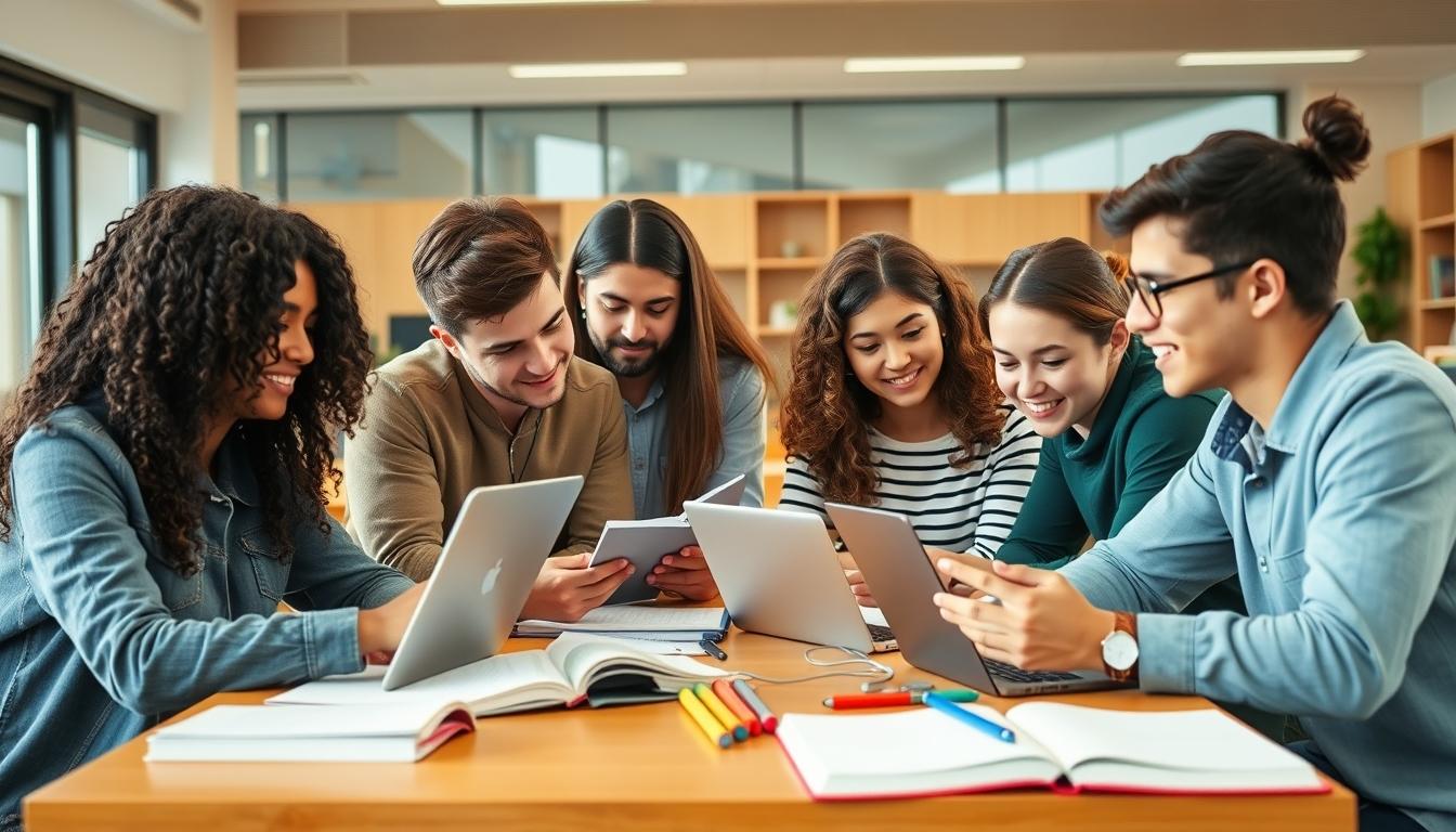 Student preparing for exams with study materials